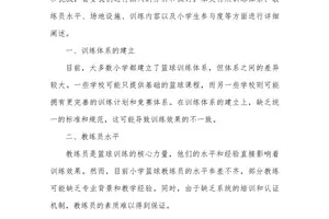 篮球训练情况报告模板范文